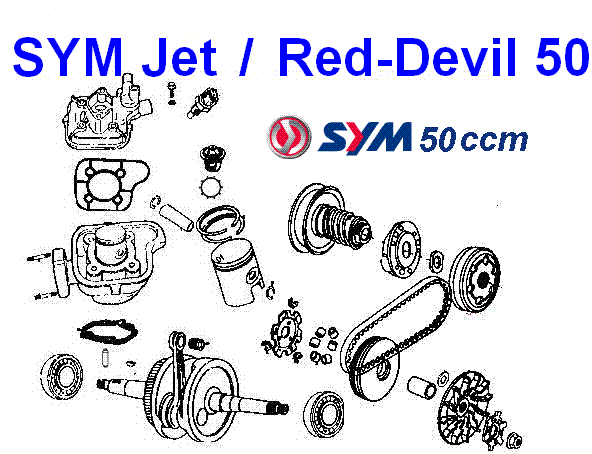 Jet 50 Euro X Zylinder Kit NARAKU 50ccm SYM Sanyang 